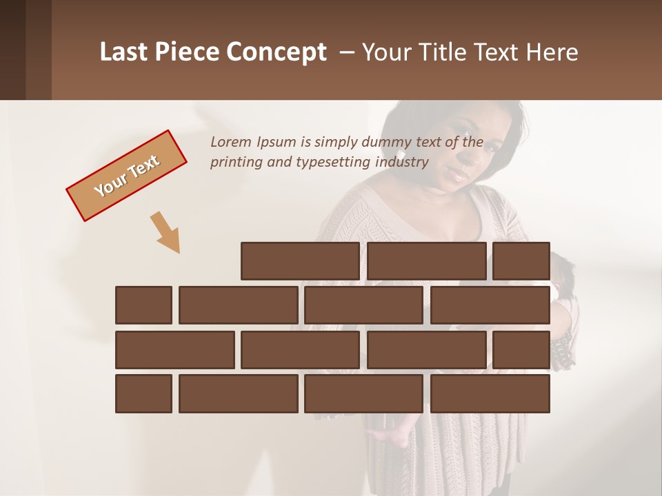 African American Serious Motherhood PowerPoint Template