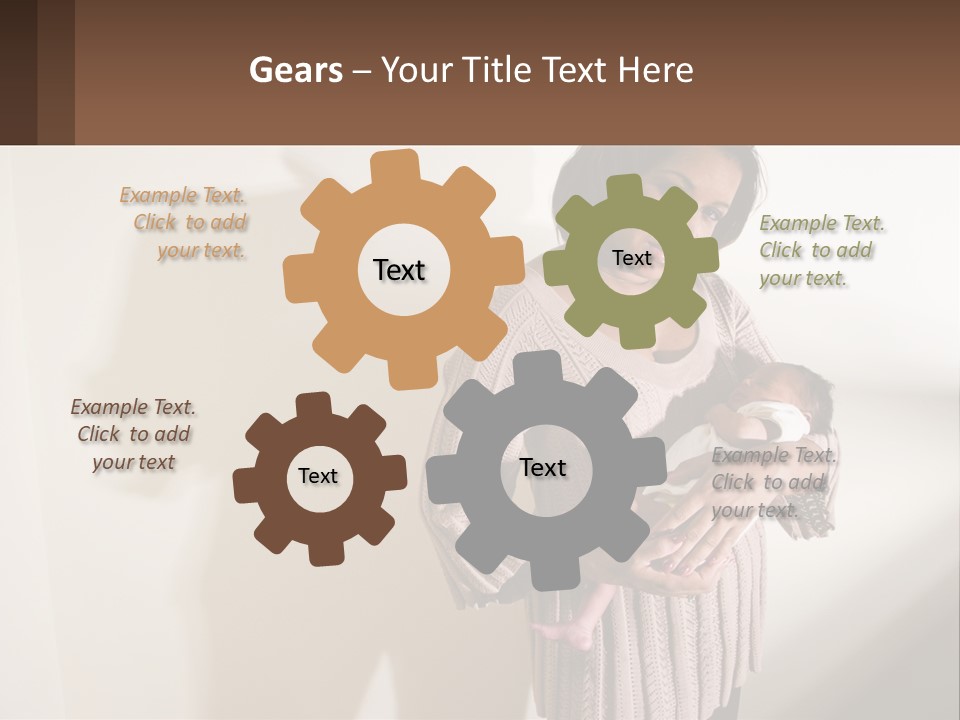 African American Serious Motherhood PowerPoint Template