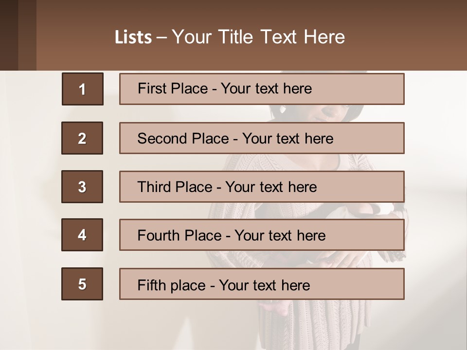 African American Serious Motherhood PowerPoint Template