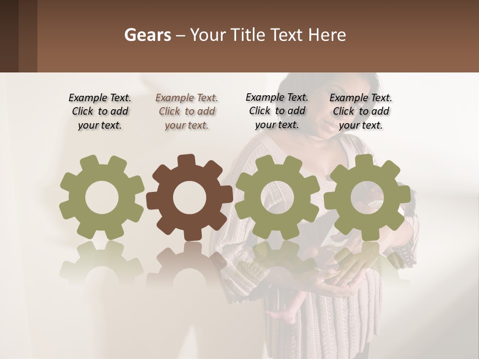 African American Serious Motherhood PowerPoint Template