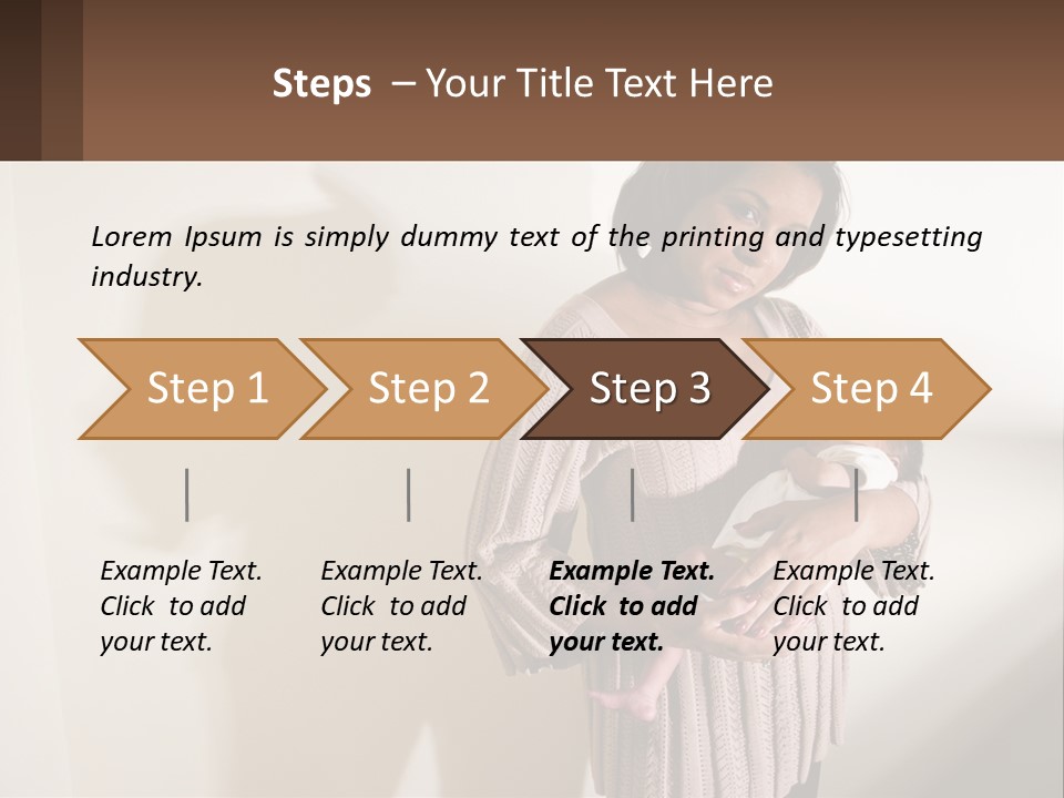 African American Serious Motherhood PowerPoint Template