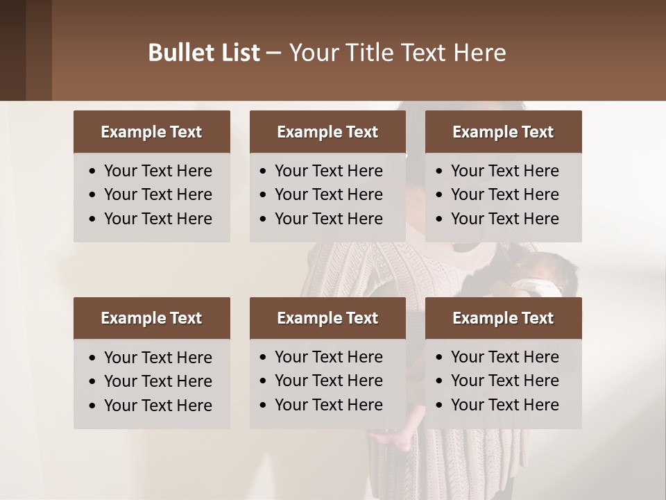 African American Serious Motherhood PowerPoint Template