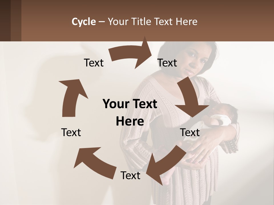 African American Serious Motherhood PowerPoint Template