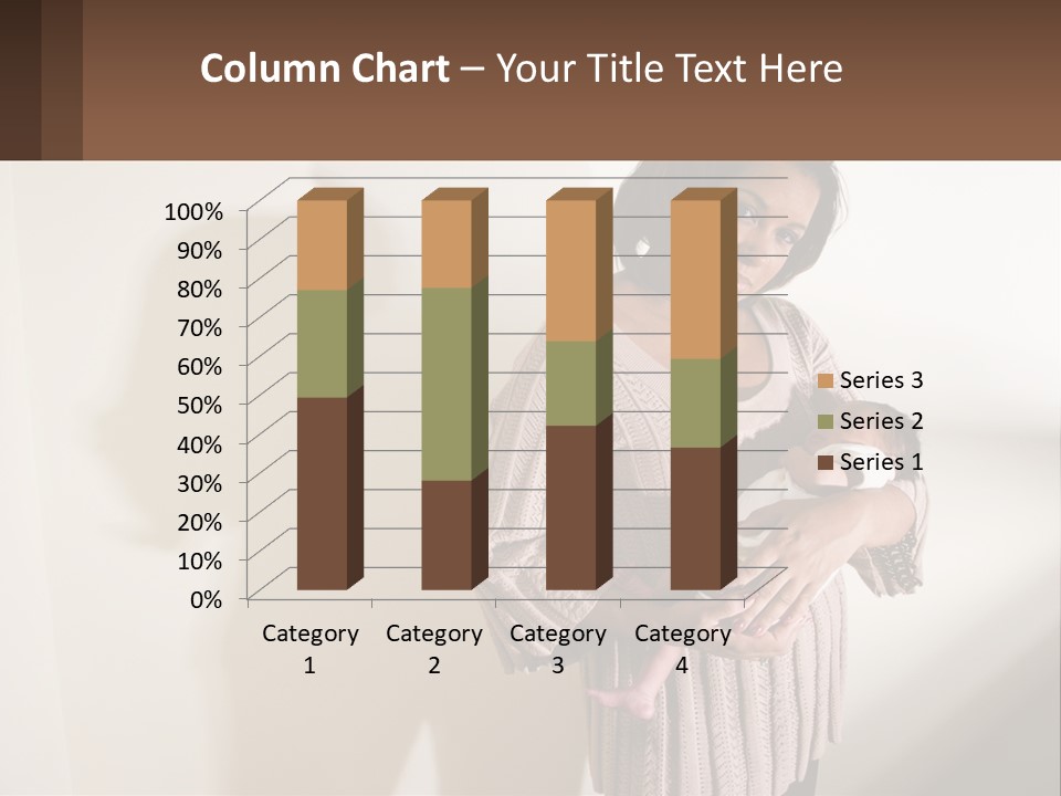 African American Serious Motherhood PowerPoint Template