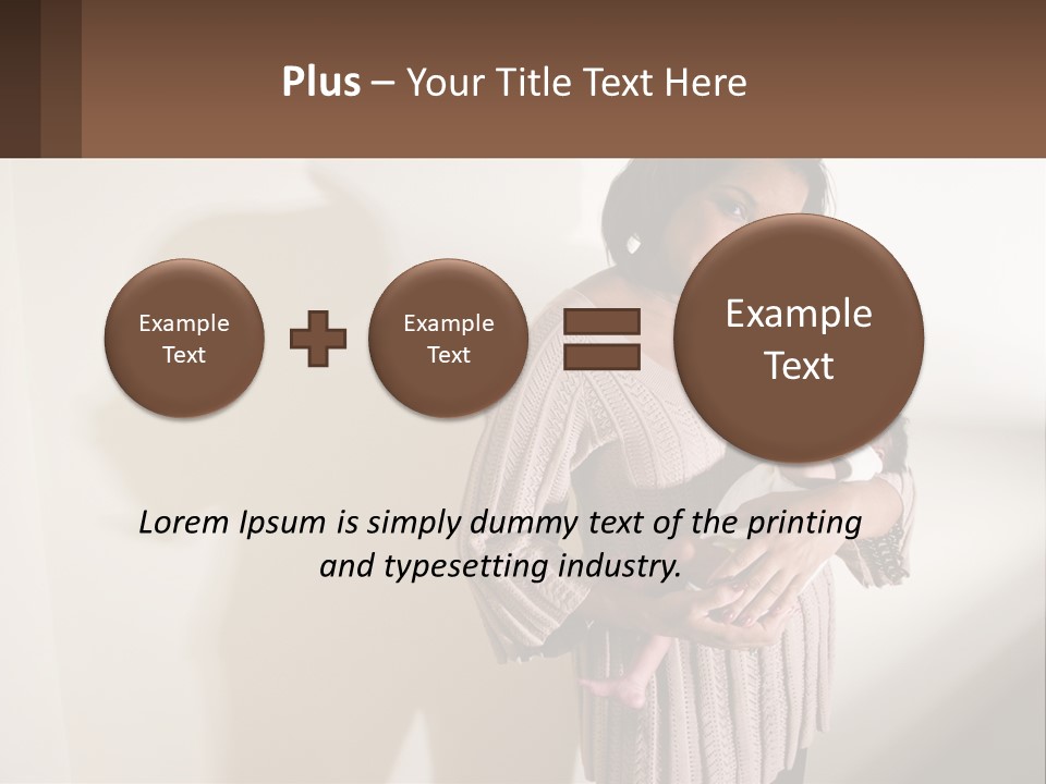African American Serious Motherhood PowerPoint Template