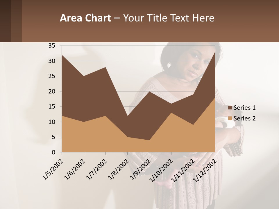 African American Serious Motherhood PowerPoint Template
