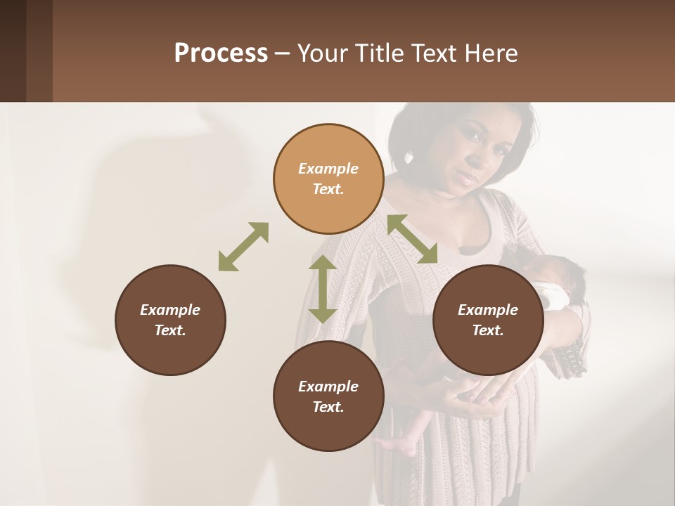 African American Serious Motherhood PowerPoint Template