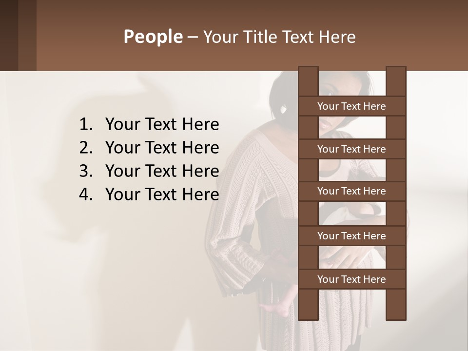 African American Serious Motherhood PowerPoint Template