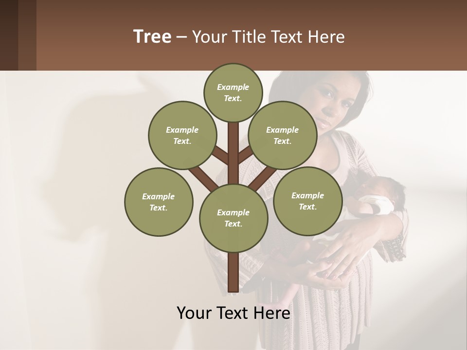 African American Serious Motherhood PowerPoint Template