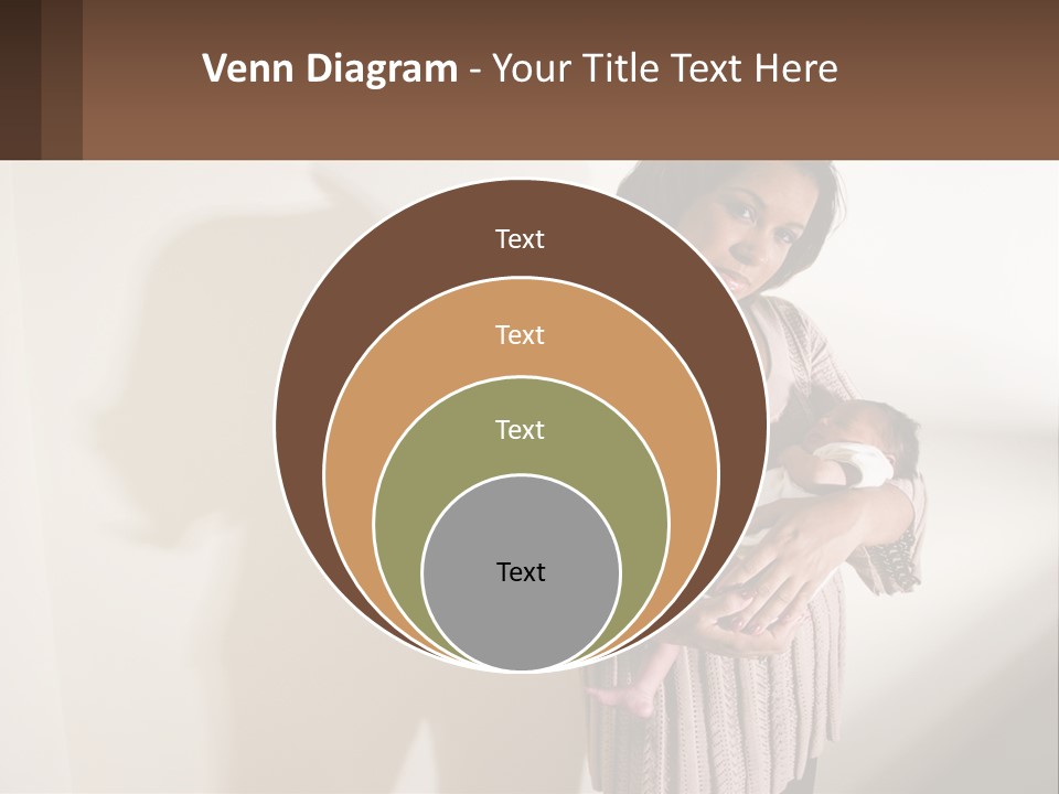 African American Serious Motherhood PowerPoint Template