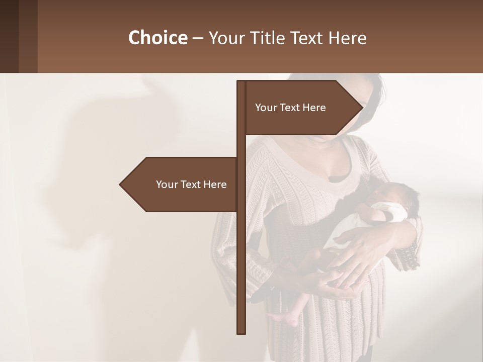 African American Serious Motherhood PowerPoint Template