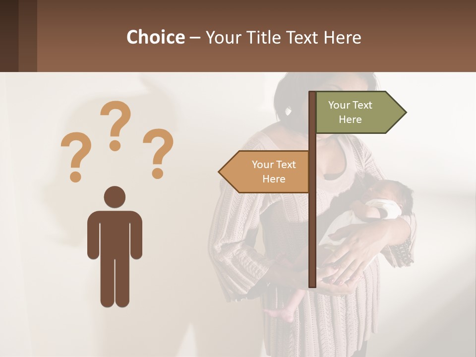 African American Serious Motherhood PowerPoint Template