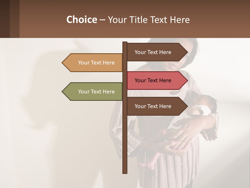 African American Serious Motherhood PowerPoint Template