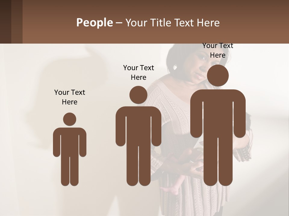 African American Serious Motherhood PowerPoint Template