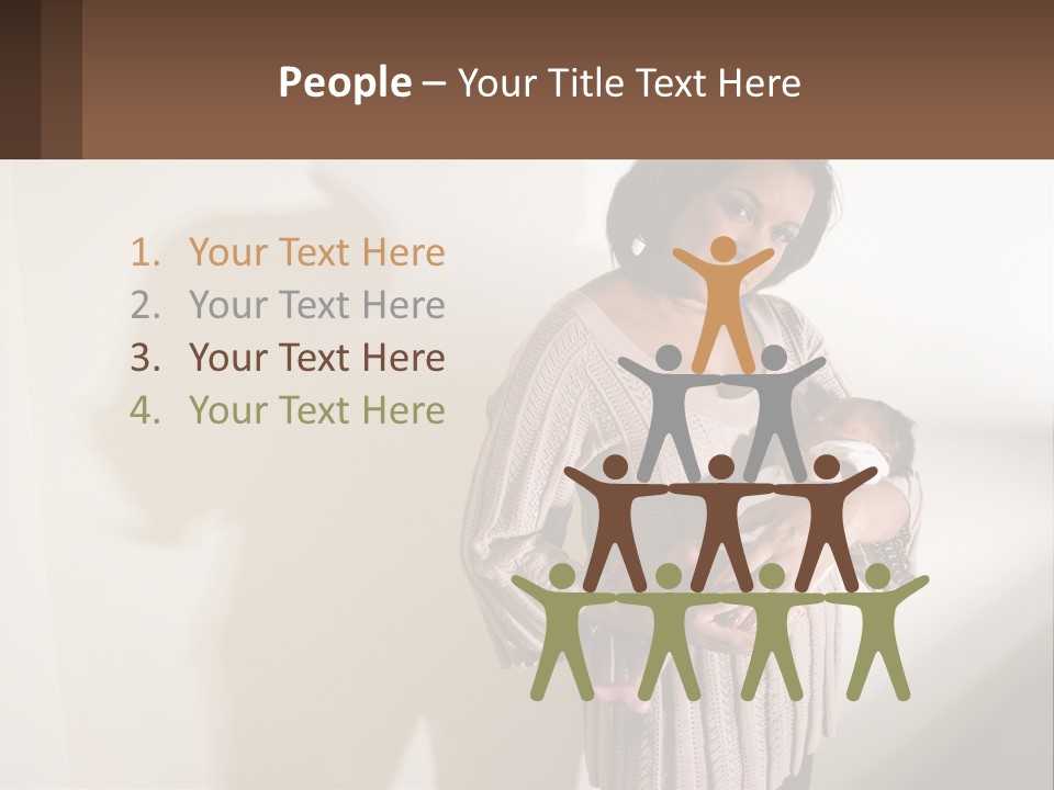 African American Serious Motherhood PowerPoint Template