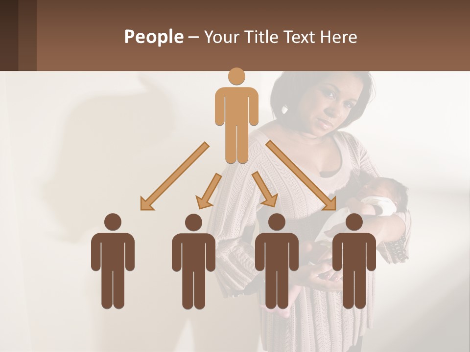 African American Serious Motherhood PowerPoint Template