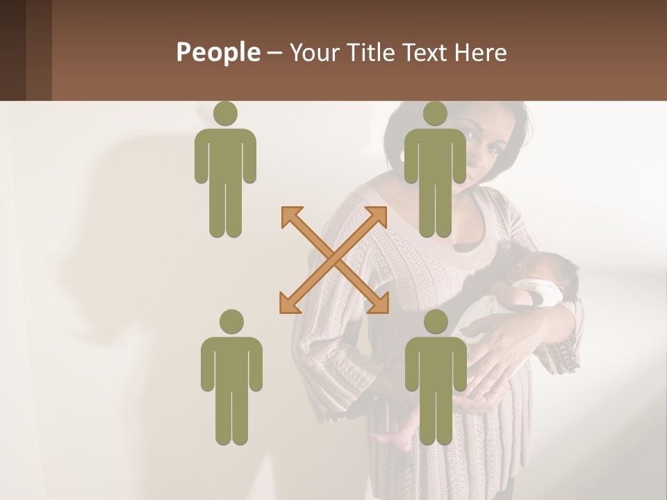 African American Serious Motherhood PowerPoint Template