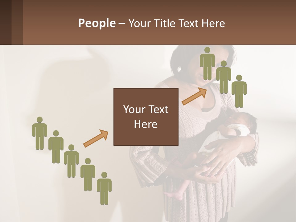 African American Serious Motherhood PowerPoint Template