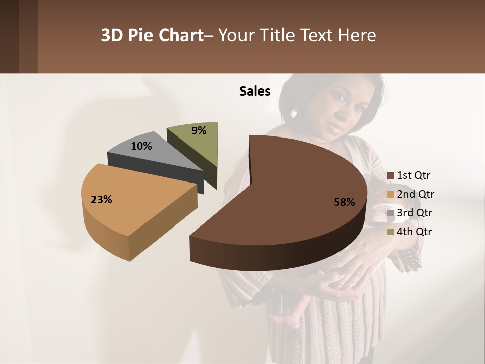 African American Serious Motherhood PowerPoint Template