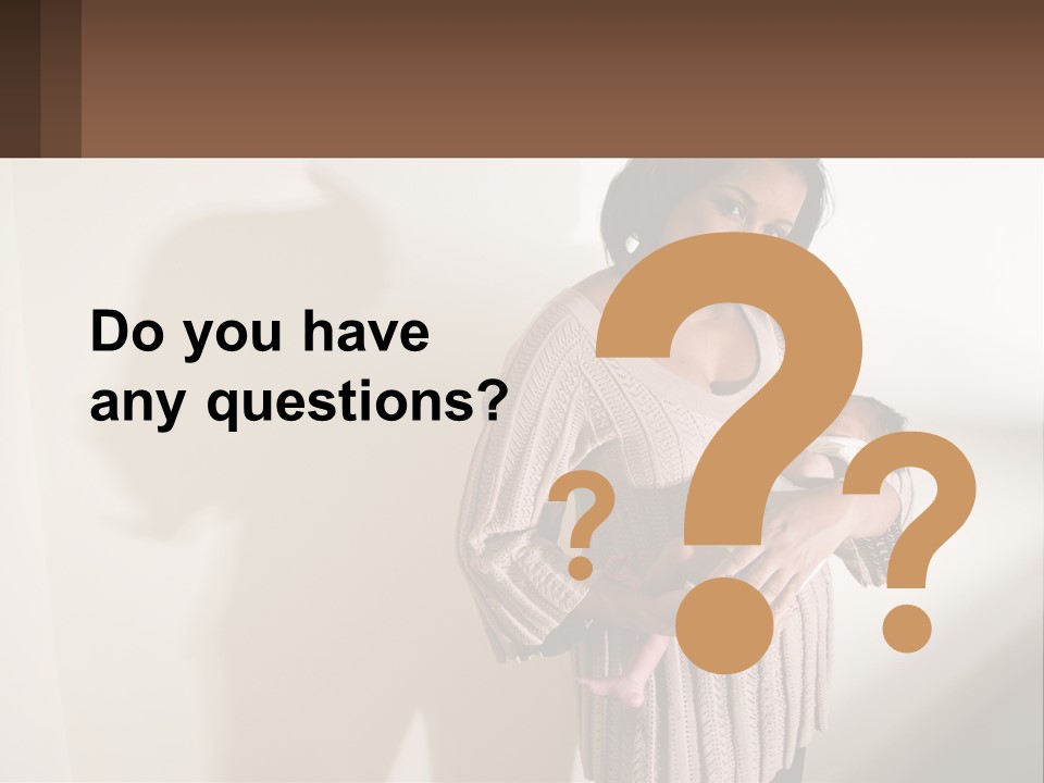 African American Serious Motherhood PowerPoint Template