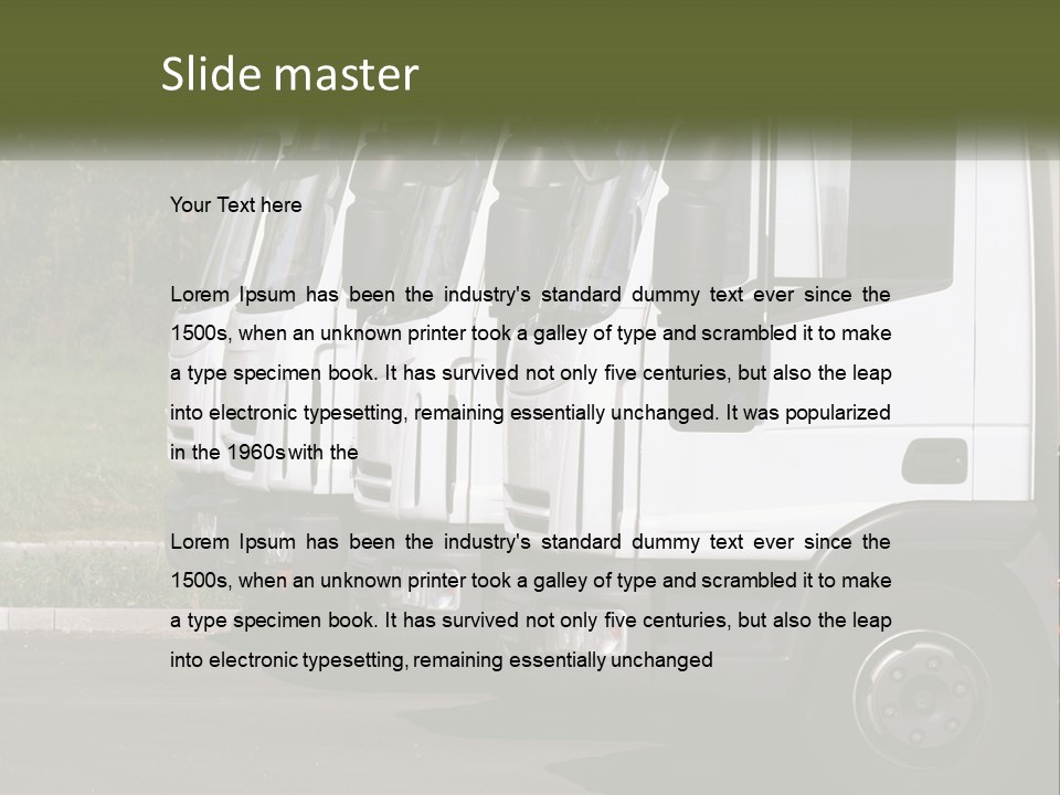 Convoy Large Traffic PowerPoint Template