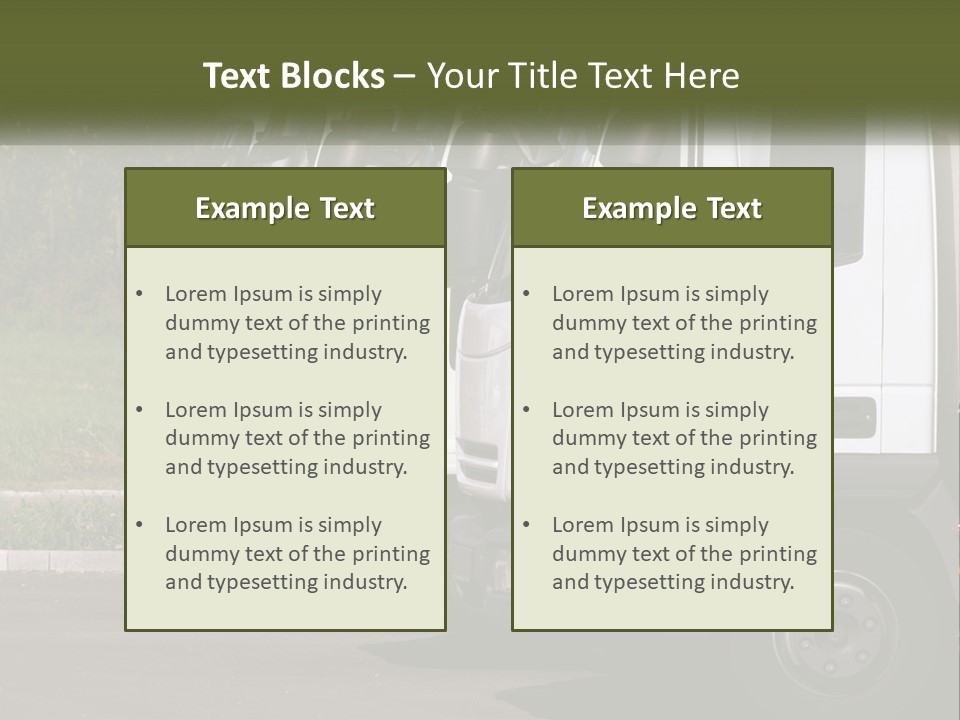 Convoy Large Traffic PowerPoint Template