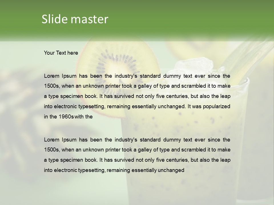 Mixed Kiwi Refreshment PowerPoint Template