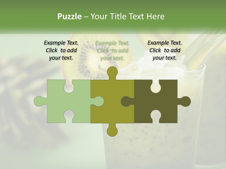 Mixed Kiwi Refreshment PowerPoint Template