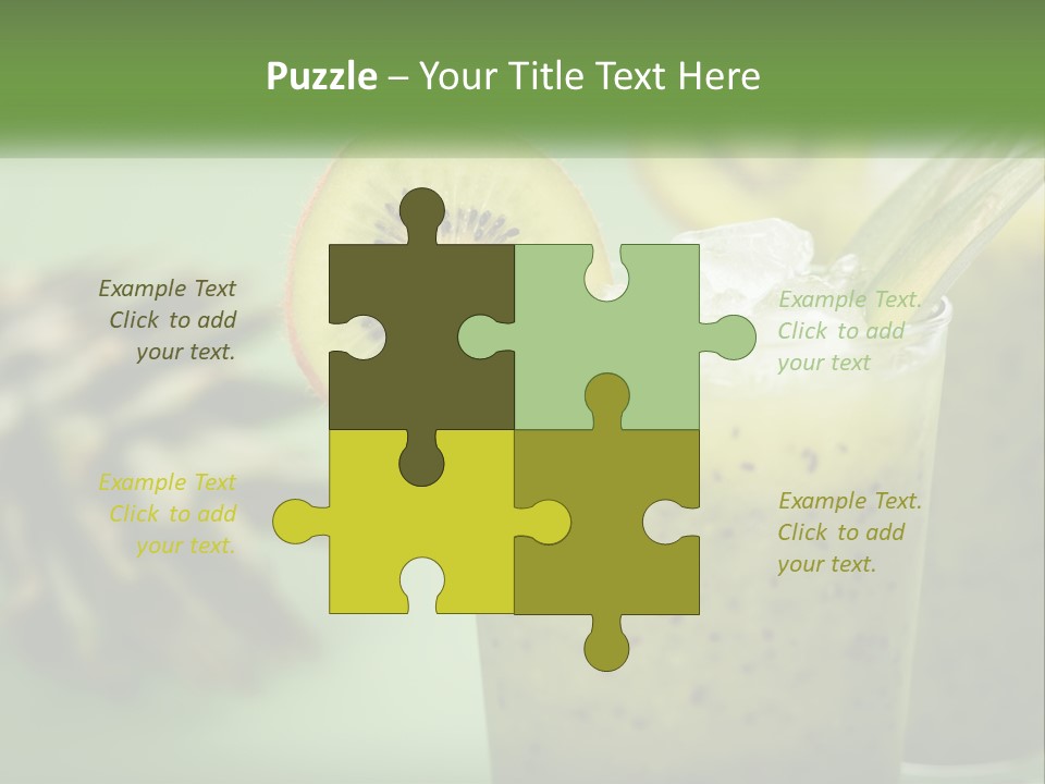 Mixed Kiwi Refreshment PowerPoint Template