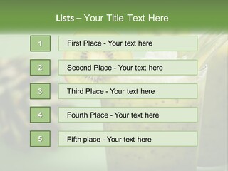 Mixed Kiwi Refreshment PowerPoint Template