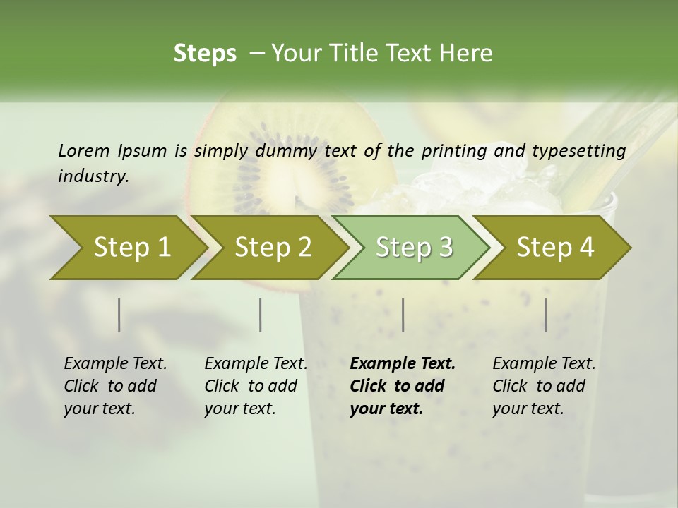 Mixed Kiwi Refreshment PowerPoint Template
