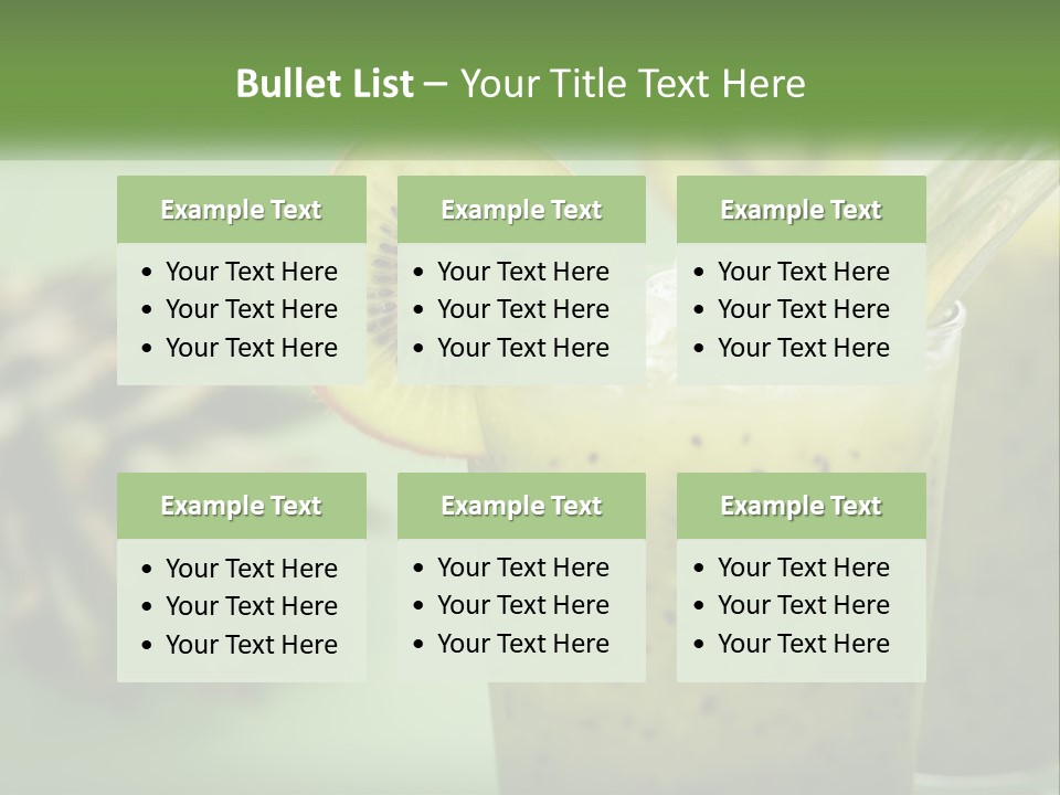 Mixed Kiwi Refreshment PowerPoint Template