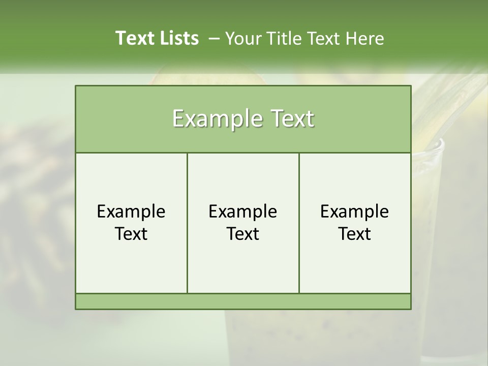 Mixed Kiwi Refreshment PowerPoint Template