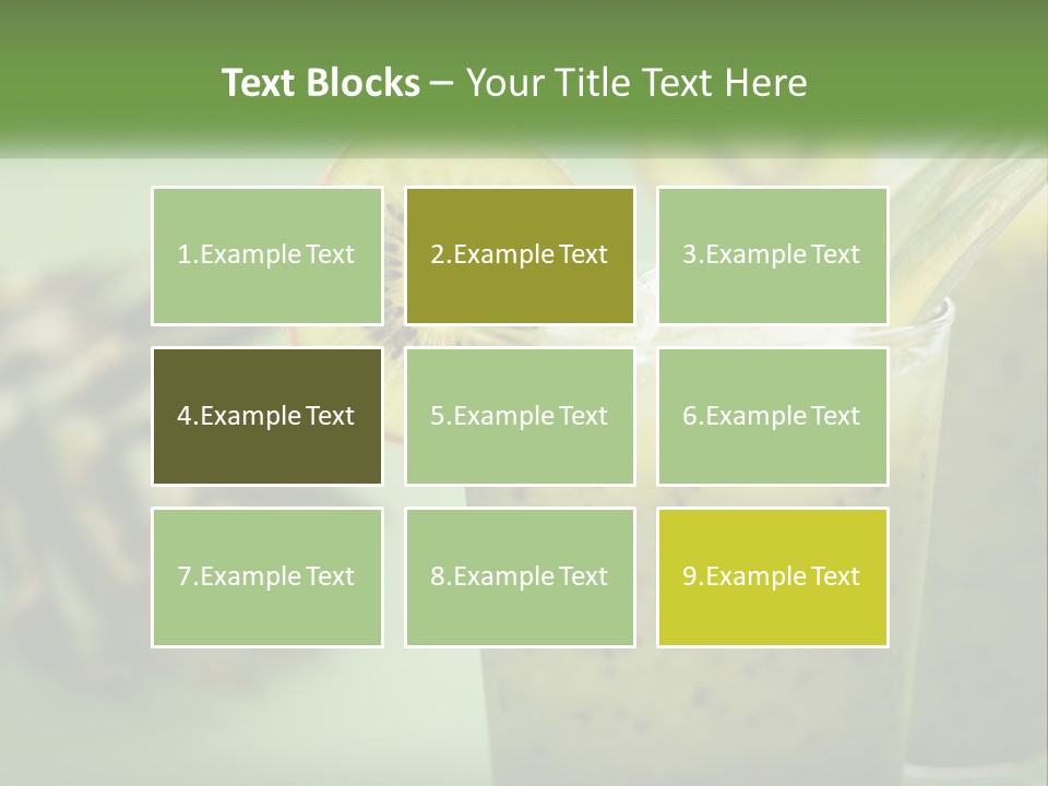 Mixed Kiwi Refreshment PowerPoint Template