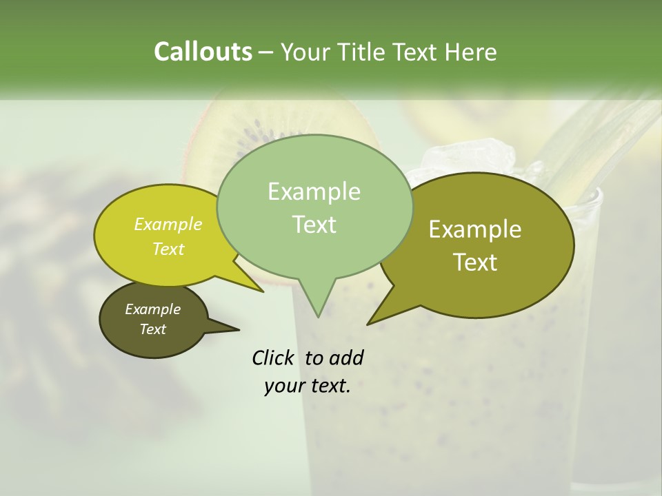 Mixed Kiwi Refreshment PowerPoint Template