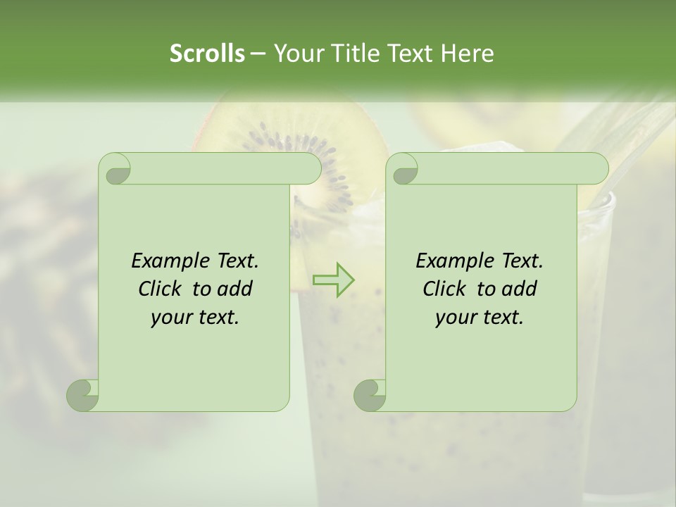Mixed Kiwi Refreshment PowerPoint Template