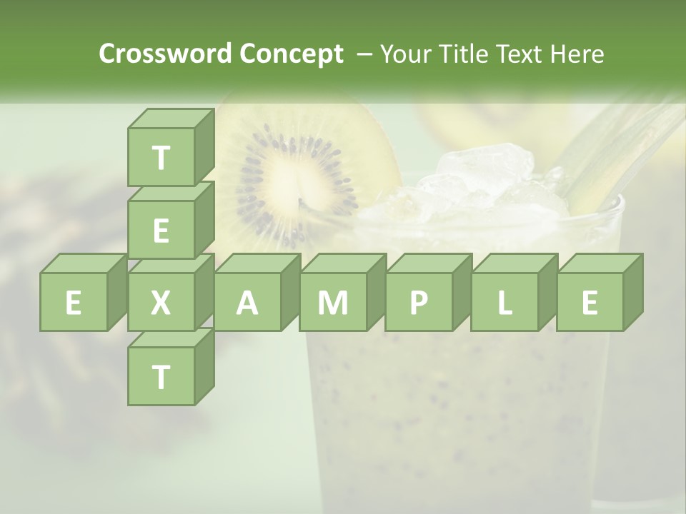 Mixed Kiwi Refreshment PowerPoint Template