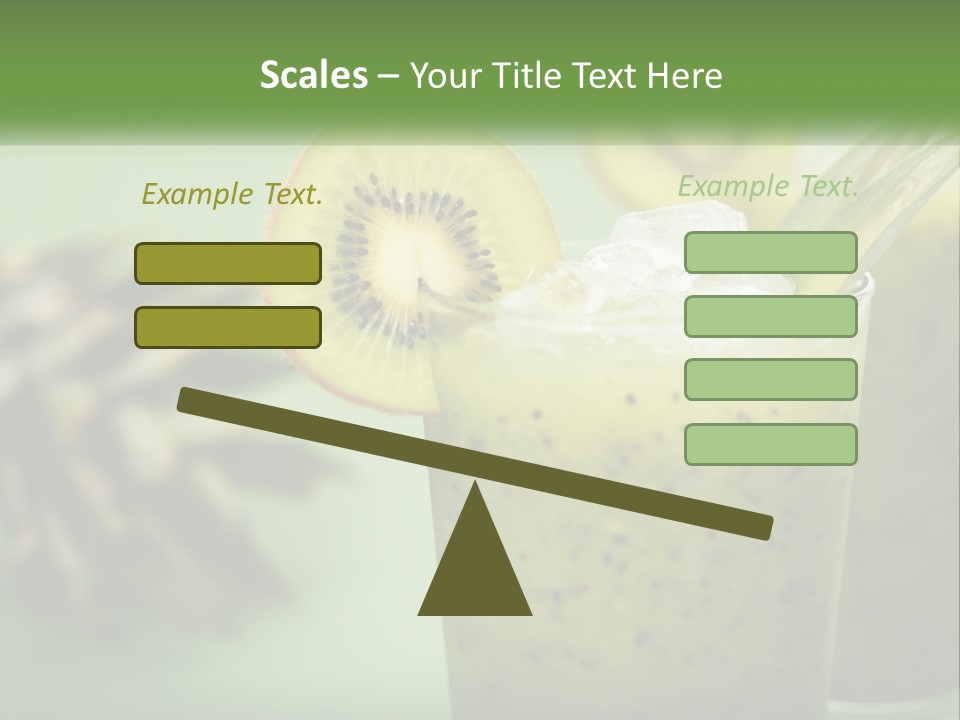 Mixed Kiwi Refreshment PowerPoint Template
