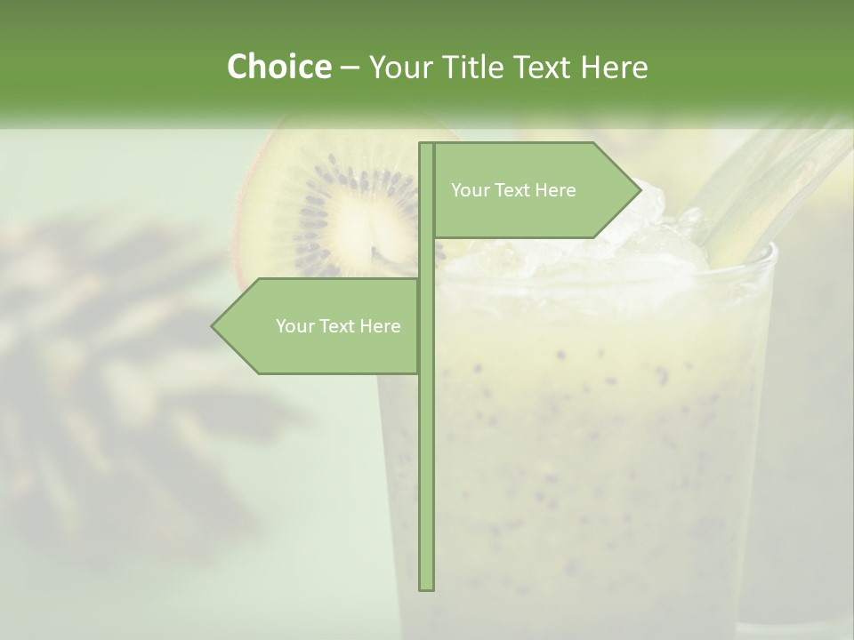 Mixed Kiwi Refreshment PowerPoint Template