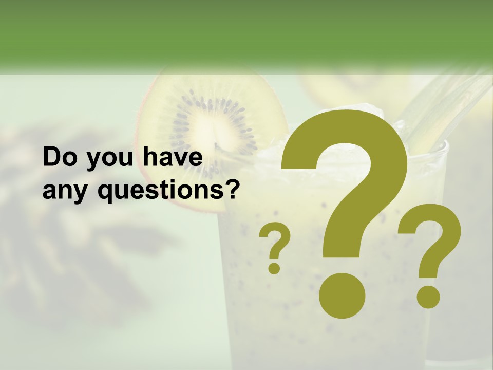 Mixed Kiwi Refreshment PowerPoint Template