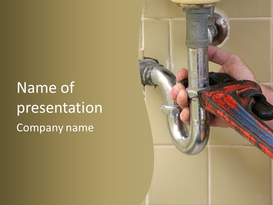 Pipes Repairman Industry PowerPoint Template