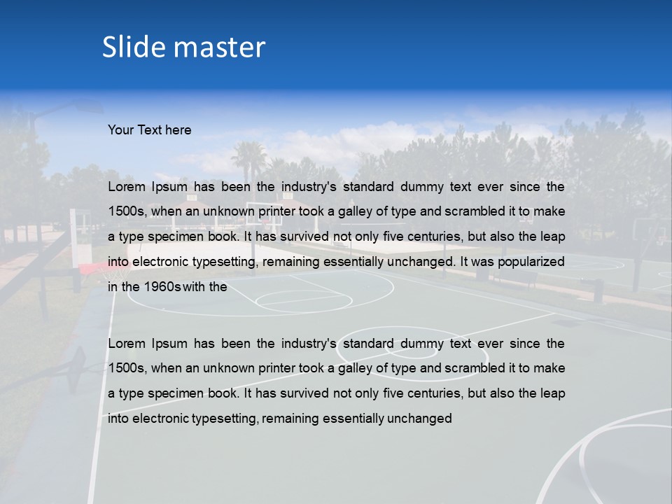 Town Texture Playground PowerPoint Template