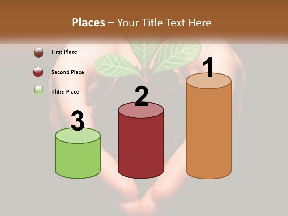 Hand Growing Stem PowerPoint Template