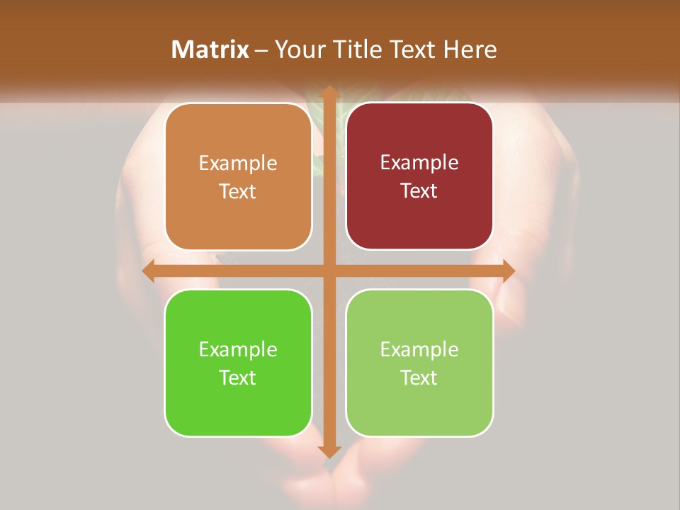 Hand Growing Stem PowerPoint Template