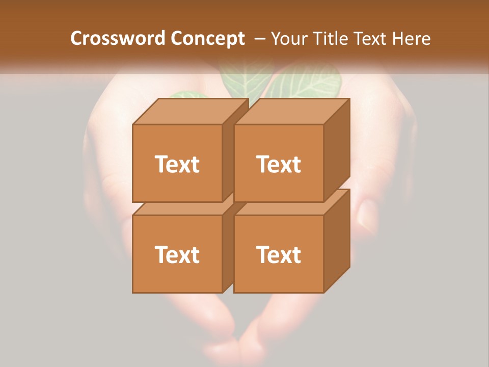 Hand Growing Stem PowerPoint Template