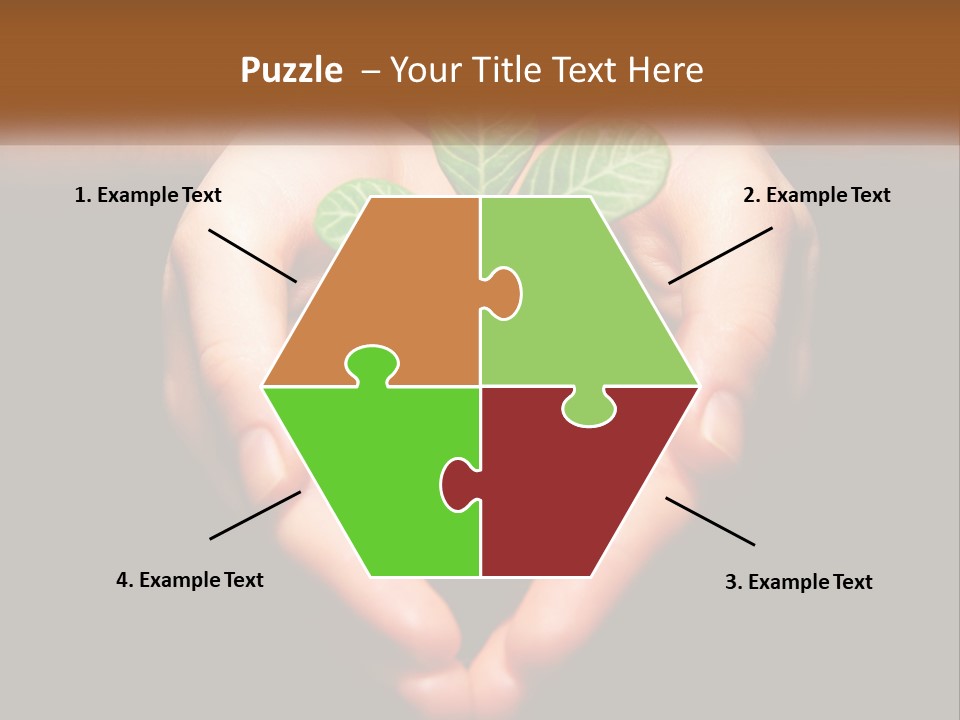 Hand Growing Stem PowerPoint Template