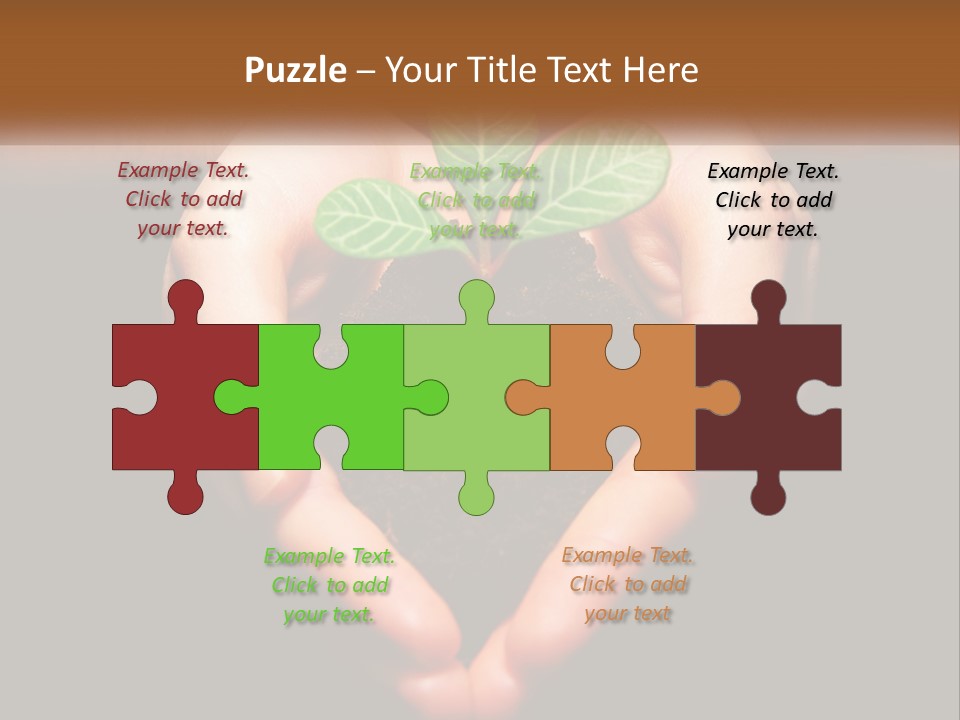 Hand Growing Stem PowerPoint Template