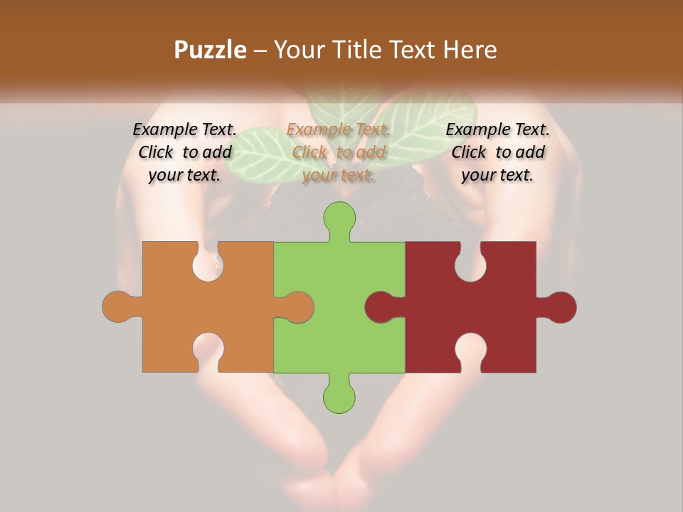 Hand Growing Stem PowerPoint Template