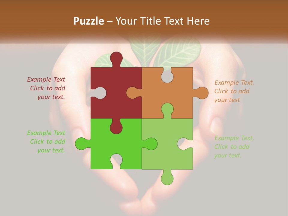 Hand Growing Stem PowerPoint Template