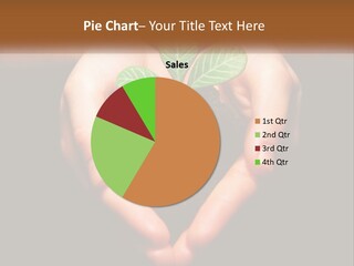 Hand Growing Stem PowerPoint Template